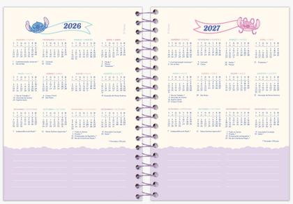 Imagem de Agenda Escolar Espiral Stitch 176 Folhas Foroni Disney