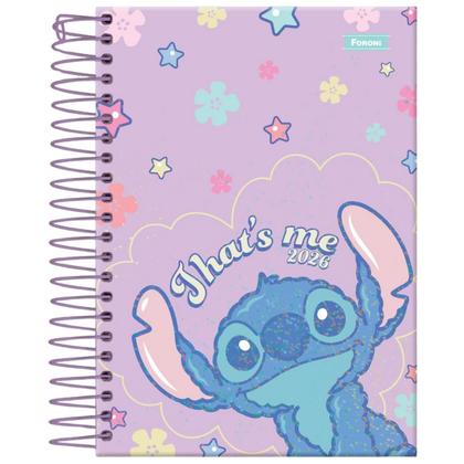 Imagem de Agenda Escolar Espiral Stitch 176 Folhas Foroni Disney