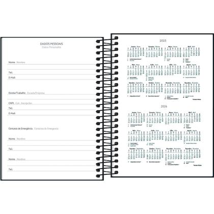 Imagem de Agenda Espiral Diária 14,0 x 20,0 cm Spice Preta 2025