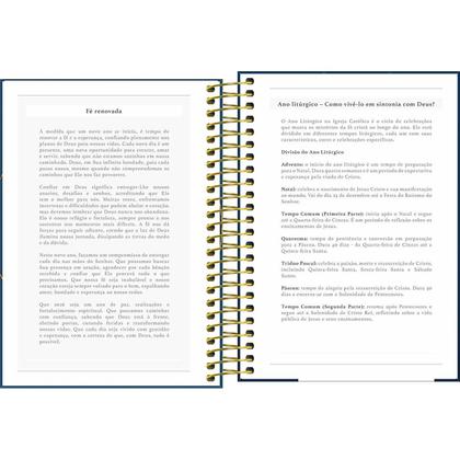 Agenda Espiral Diária 14,2 x 20,3 cm Bíblica 2026 - Rosa Claro