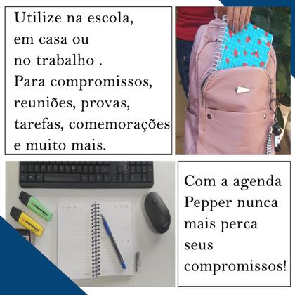 Imagem de Agenda Espiral Diária Pepper Feminina M4 2024 Tilibra