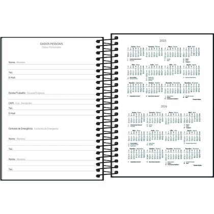 Imagem de Agenda Espiral Diária Tilibra Spice Preto 2025