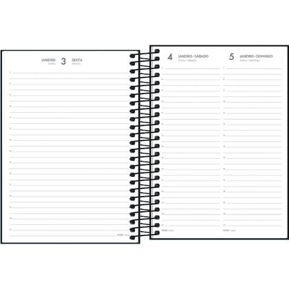 Imagem de Agenda Espiral Diária Tilibra Spice Preto 2025
