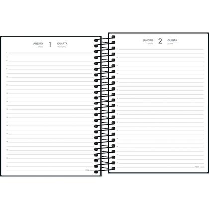 Imagem de Agenda Espiral Diária Tilibra Spice Preto 2025