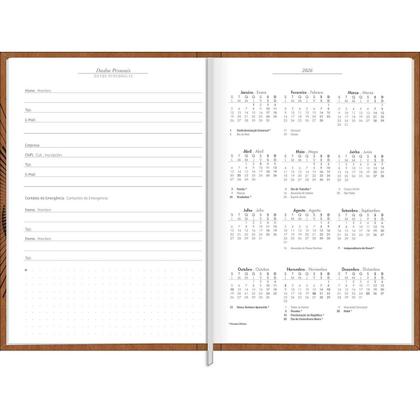 Imagem de Agenda Executiva Costurada Diária 14,5 x 20,5 cm Prátika Cores 2026 - Bordô