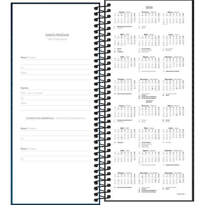 Imagem de Agenda Executiva Espiral Diária 11,9 x 27,5 cm Comercial Ideale 2026 - Azul
