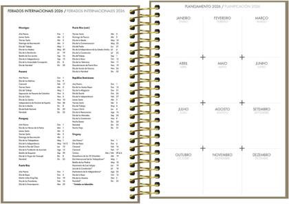 Imagem de Agenda Executiva Espiral Diária 12,9 x 18,7 cm Napoli Cores 2026 Tilibra 7772 Cor:Vermelho