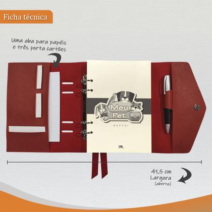 Imagem de Agenda Meu Pet 143-R Personalizada Raffai Couros