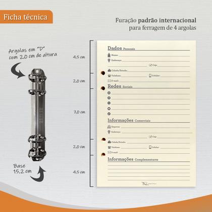 Imagem de Agenda Minhas Anotações 166-R Personalizada Raffai Couros