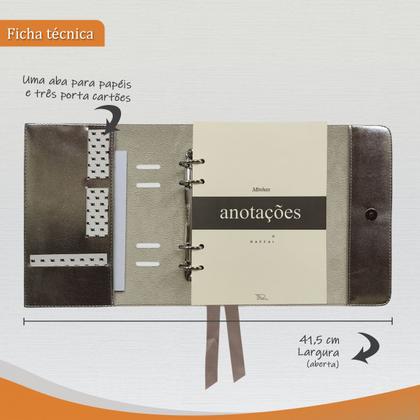 Imagem de Agenda Minhas Anotações 166-R Personalizada Raffai Couros