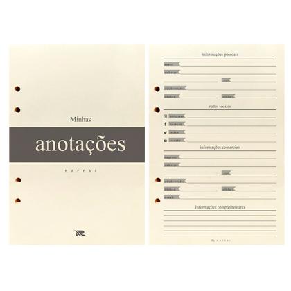 Imagem de Agenda Minhas Anotações 166-R Personalizada Raffai Couros