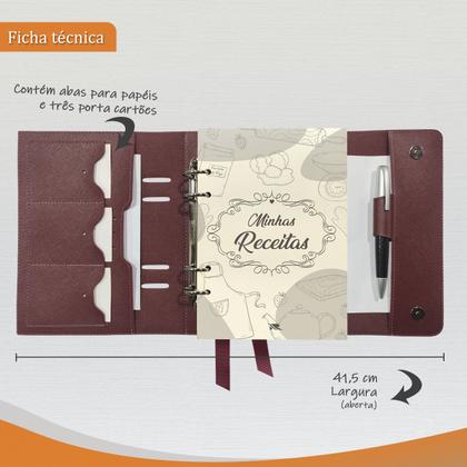 Imagem de Agenda Minhas Receitas 154-R Raffai Couros