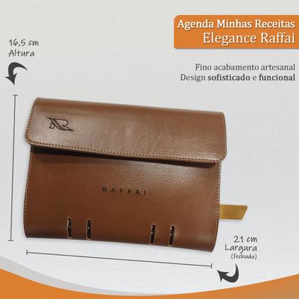 Imagem de Agenda Minhas Receitas 165-R Personalizada Raffai Couros