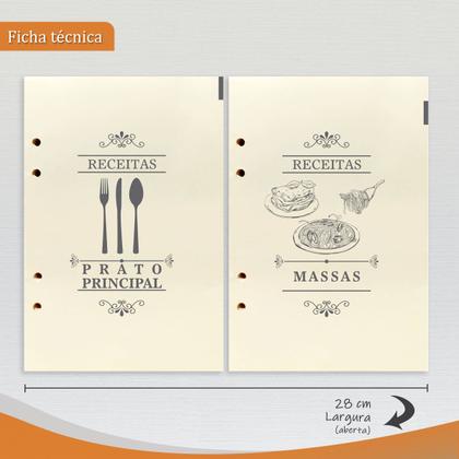 Imagem de Agenda Minhas Receitas 165-R Personalizada Raffai Couros