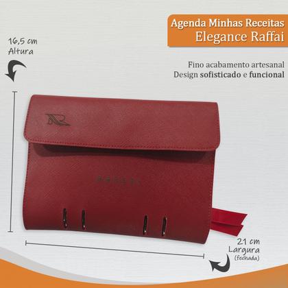 Imagem de Agenda Minhas Receitas 165-R Personalizada Raffai Couros