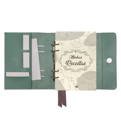 Imagem de Agenda Minhas Receitas 165-R Personalizada Raffai Couros