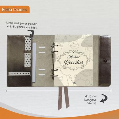 Imagem de Agenda Minhas Receitas 165-R Raffai Couros