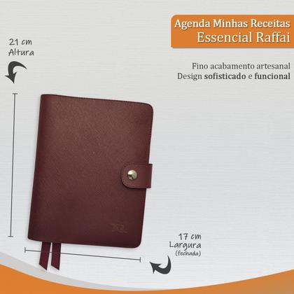 Imagem de Agenda Minhas Receitas 195-R Personalizada Raffai Couros