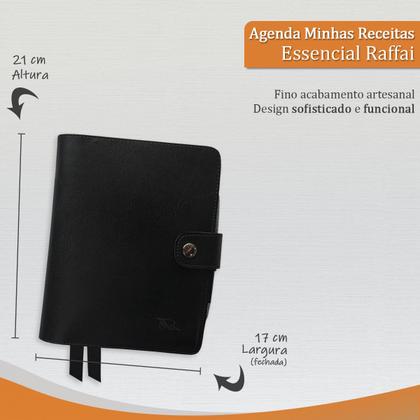 Imagem de Agenda Minhas Receitas 195-R Personalizada Raffai Couros