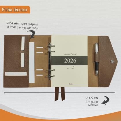 Imagem de Agenda Planner 2026 129-R Personalizada Raffai Couros