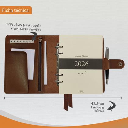 Imagem de Agenda Planner 2026 191-R Raffai Couros