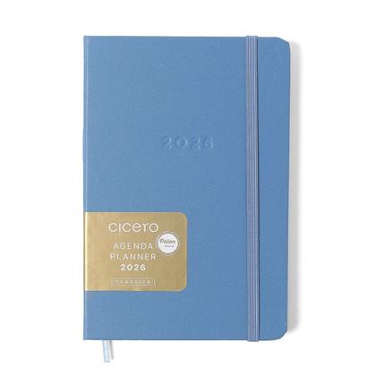 Imagem de Agenda Planner Ciceros 2026 Clássica Semanal Anotações 14x21 Azul Celeste