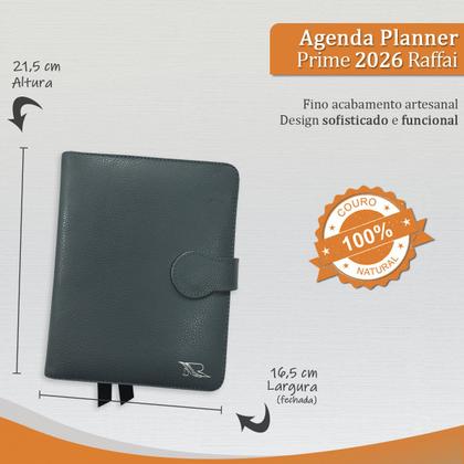 Imagem de Agenda Planner Couro 2026 126-R Personalizada Raffai Couros