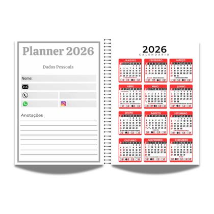 Imagem de Agenda Planner Profissões Cursos 2026 Meme Flork Medicina