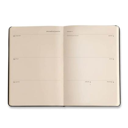 Imagem de Agenda Planner Semanal 2026 14x21cm Clássica Preta Cicero