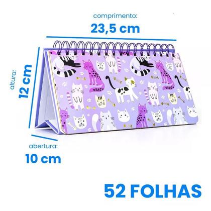 Imagem de Agenda Planner Semanal Gatinhos 52 Páginas Capa 1- Quanhe