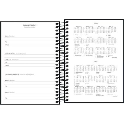 Imagem de Agenda Tilibra Spice Espiral Preta M6 2026