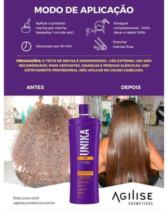 Imagem de Agilise Unika Ojon ANTI FRIZZ 250ml Neutralizante Capilar 1Kg Progressiva