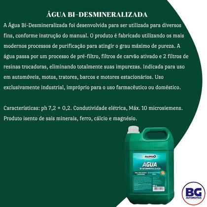 Imagem de Água Bi-desmineralizada Para Baterias e Radiadores 5 Litros