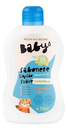 Imagem de Água de cheiro sabonete líquido baby cabeça aos pés hipoalergênico vegano camomila