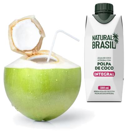 Imagem de Água de Coco Integral c/ Polpa NATURAL BRASIL 330ml