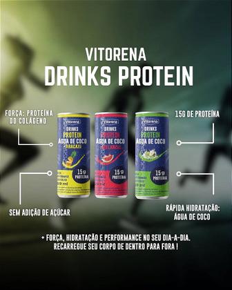 Imagem de Água de Coco Proteica com Colágeno e Sabor de Melancia Vitorena 269 ml