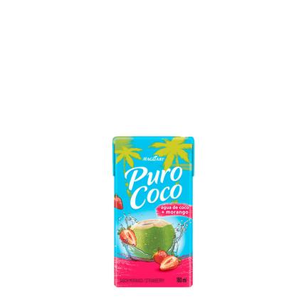 Imagem de Água de Coco Puro Coco Morango Maguary 180ml 12 Unidades
