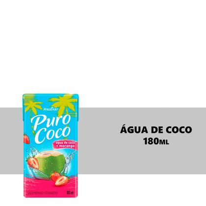 Imagem de Água de Coco Puro Coco Morango Maguary 180ml 12 Unidades