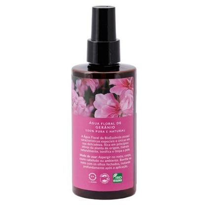 Imagem de Água Floral Natural Hidrolato de Gerânio 200ml Bioessência