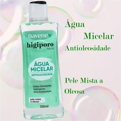 Imagem de Água Micelar Higiporo Pele Mista a Oleosa 130ml Davene