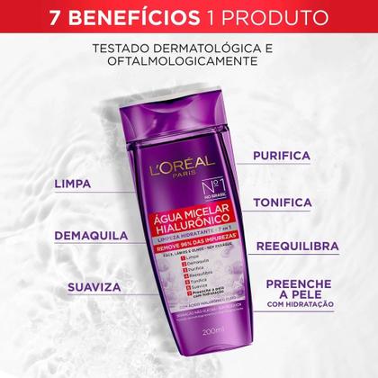 Imagem de Água Micelar Loreal com Ácido Hialurônico 200ml