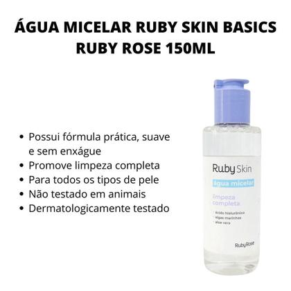 Imagem de Água Micelar Ruby Rose Ruby Skin 150ml Hb-3400