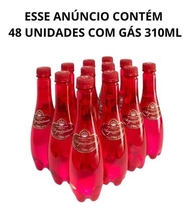 Imagem de Água mineral com gás acquissima 310ml garrafa rosa pack 48 unidades água ph alto 6,5
