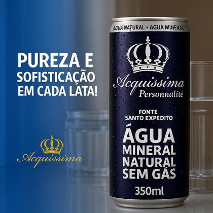 Água Mineral Lata Acquissima 350ml Sem Gás - Pack 24 Unidades ...