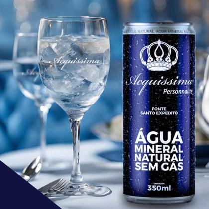 Água Mineral Lata Acquissima 350ml Sem Gás - Pack 24 Unidades ...