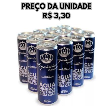 Imagem de Água Mineral Sem Gás Lata 350ml Acquissima - Kit 36 Unidades