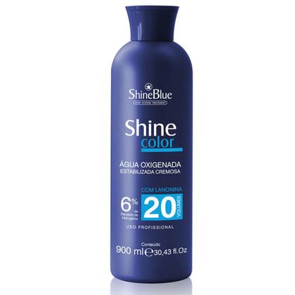 Imagem de Água Oxigenada 20 Volumes 900ml Shine Blue para Cabelos