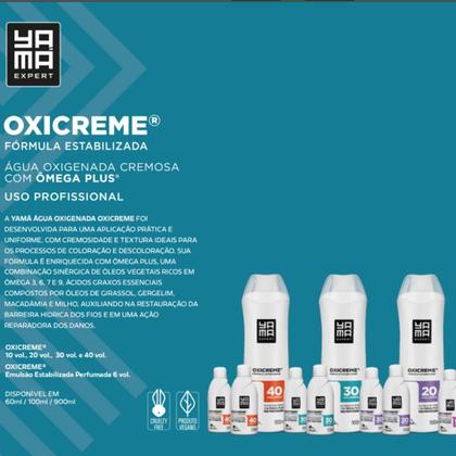 Imagem de Água Oxigenada Cremosa Yama Profissional Oxicreme Estabilizada 10 20 30 40 Volumes 900ml - Escolha