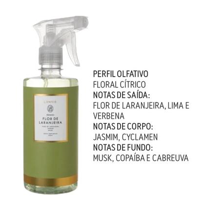 Imagem de Água Perfumada Flor de Laranjeira Floral Cítrico Lenvie 500ml