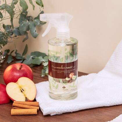 Imagem de Água Perfumada Para Tecidos Canela e Maça 500mL - Kailash